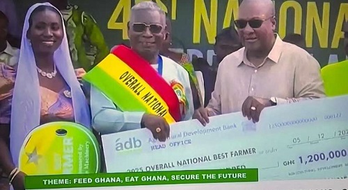 VIDEO: Watch the moment an 82-year-old cocoa farmer was named 2025 National Best Farmer