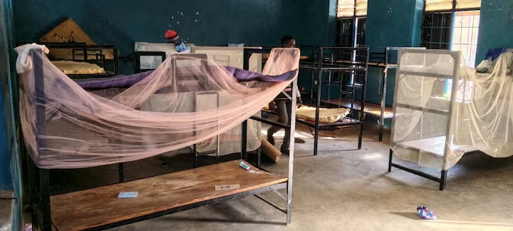 Bunk beds in a dormitory of St. Mary's School, in Papiri, Niger state, Nigeria, in an undated handout image obtained by Reuters on November 23, 2025, following reports of a kidnapping of more than 300 children and staff from the Catholic school on November 21, 2025. Social Communications Department/Catholic Diocese of Kontagora/Handout via REUTERS/File Photo