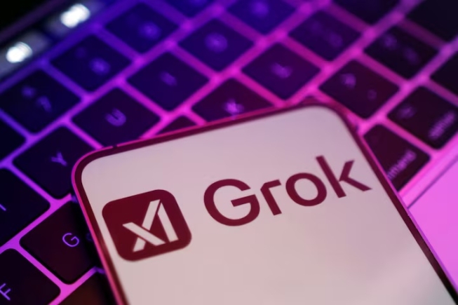 xAI and Grok logos are seen in this illustration taken, February 16, 2025. REUTERS/Dado Ruvic/Illustration