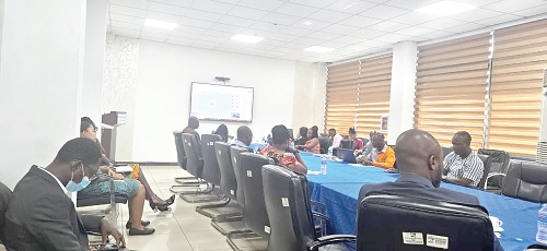  Some training participants in the Petroleum Commission's virtual conference room 