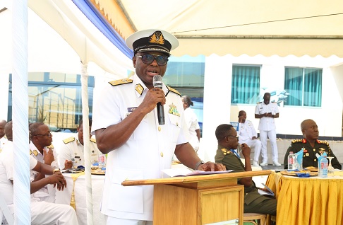  Commodore Bright Emmanuel Kojo Atiayao, Chief Staff Officer at the Naval Headquarters, speaking at the occasion
