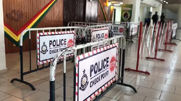 PHOTOS: Increased security at Ghana’s Parliament to prevent suspended MPs from attending sitting