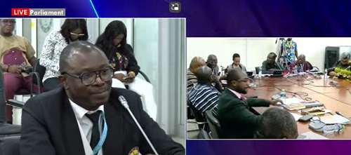 Lt Col Samuel Kofi Owusu speaking to the committee