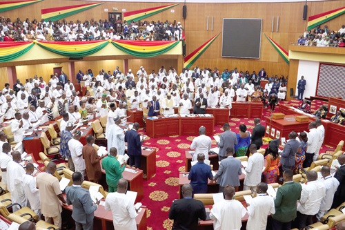 Members of the 9th Parliament being sworn in