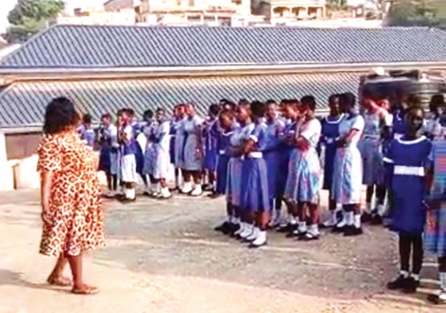 The girls being taken through lessons on SGBV The girls being taken through lessons on SGBV