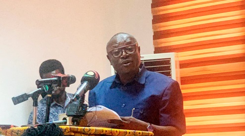  Ekow Sampson, Deputy Chief Executive Officer, Operations, GTA, launching the National Chocolate Week 