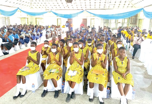 Basic school pupils in Koforidua present at the career guidance programme Basic school pupils in Koforidua present at the career guidance programme