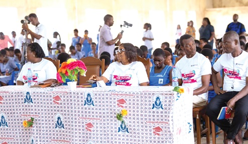 Some of the mentors and the mentees from the Bompeh Senior Technical High School during the forum to mark International Day for Women and Girls in Science