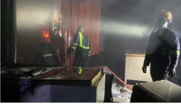 VIDEO: Fire razes warehouse at University of Ghana Estate Block