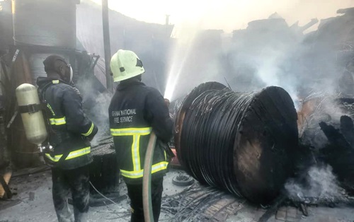 It took firemen about four hours to bring the fire under control