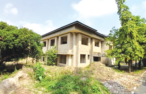 A new building under construction has stalled due to lack of funds