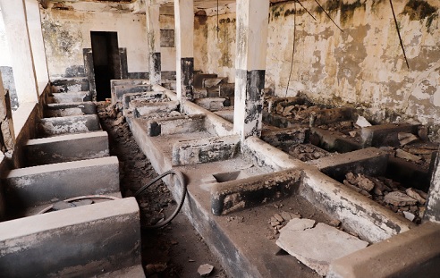 Latrines used by the prisoners Latrines used by the prisoners