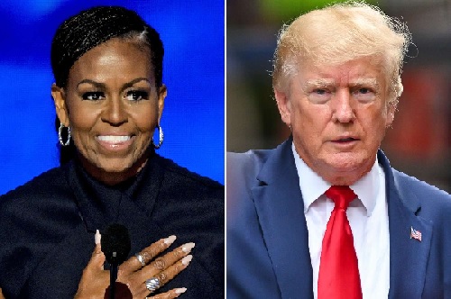 Michelle Obama and Donald Trump