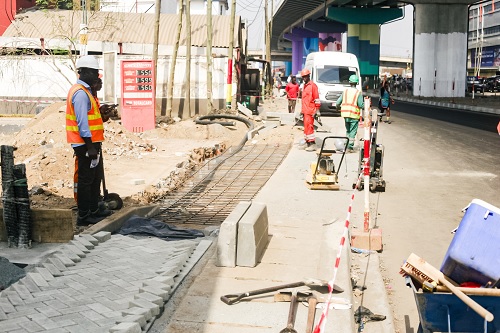 Minimal works still ongoing to complete the Obetsebi Lamptey Interchange project. Picture: CALEB VANDERPUYE Minimal works still ongoing to complete the Obetsebi Lamptey Interchange project. Picture: CALEB VANDERPUYE