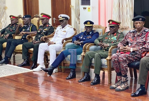 Some of the security chiefs in the meeting 