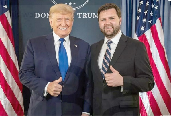 Donald John Trump (left), President-elect of US, and Sen. J.D. Vance, Vice-President-elect