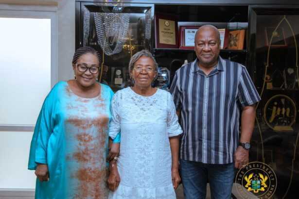 Former First Lady Naadu Mills visits first family to offer congratulations