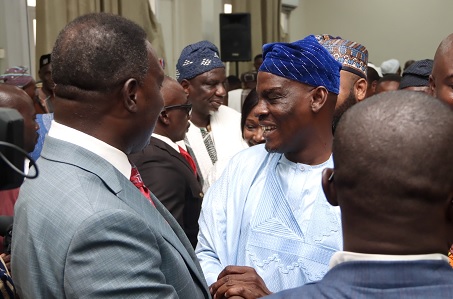 Haruna Iddrisu (right), Minister of Education designate, interacting with some members of the Appointments Committee after his vetting. Picture: ELVIS NII NOI DOWUONA 