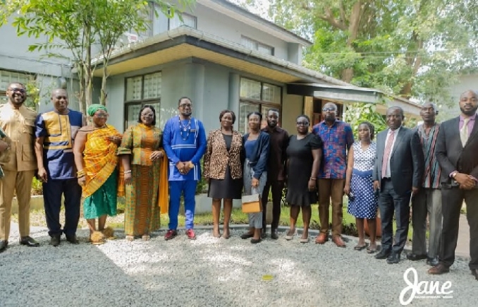 Prof. Jane Naana Opoku-Agyemang, the Vice President with the delegation from Vanuatu Trade Commission Ghana