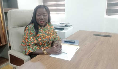 Elizabeth Ofosu-Adjare, Minister of Trade, Agribusiness and Industry, in her office on her first day