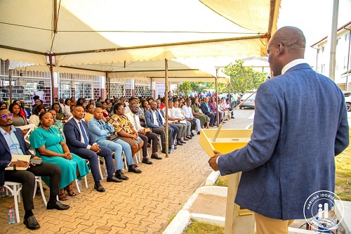  Harunah Iddrisu (standing) addressing the staff