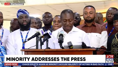 Afeny0-Markin speaking to the press