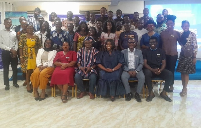 Speakers and participants after the opening session on Tuesday, July 30