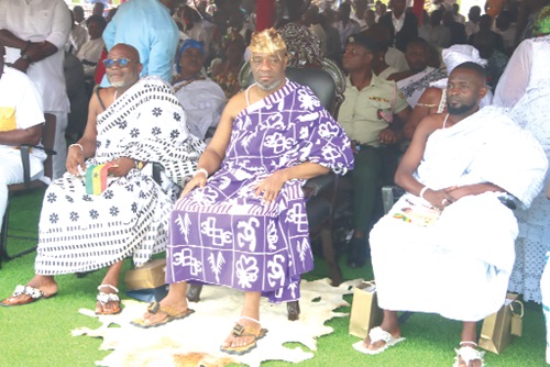 King Tackie Teiko Tsuru II, Ga Mantse, and some traditional leaders at the National Day of Prayer and Thanksgiving. Picture: ELVIS NII NOI DOWUONA King Tackie Teiko Tsuru II, Ga Mantse, and some traditional leaders at the National Day of Prayer and Thanksgiving. Picture: ELVIS NII NOI DOWUONA