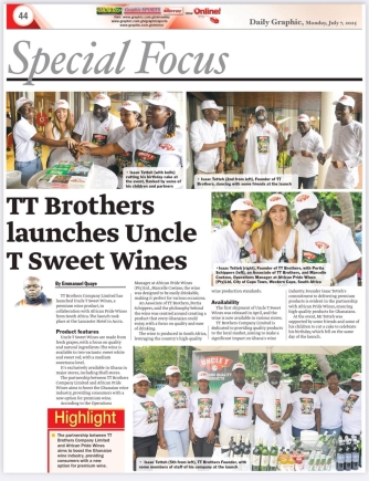 TT Brothers launches Uncle T Sweet Wine
