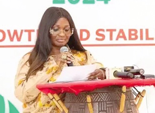 Maame Efua Houadjeto, CEO, Ghana Tourism Authority, at the ceremony to launch the 2024 Ghana Tourism Report