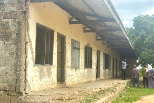 A dilapidated school block at Zini DA Basic School A dilapidated school block at Zini DA Basic School