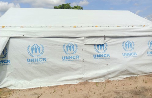 One of the tents housing the refugees One of the tents housing the refugees