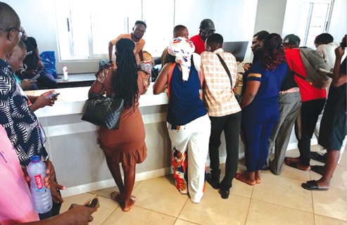 The accreditation processing centre was a busy spot during working hours yesterday