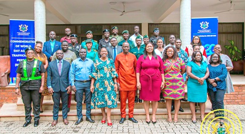 Abena Annobea Asare (4th from left), Head of the Human Trafficking Secretariat, with DSP William Ayaregah (middle), Director of the Anti-Human Trafficking Unit of the Criminal Investigations Department, with other stakeholders after the capacity building programme