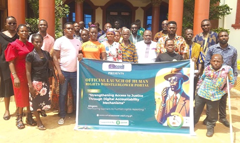 Participants after the launch of the whistleblower portal at Goaso