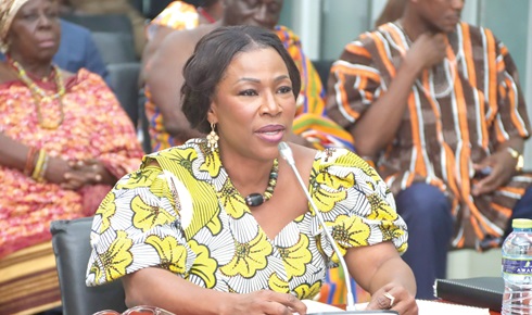Prof. Dr Grace Ayensu-Danquah, Deputy Minister designate for Ministry of Health, responding to questions from the Appointments Committee of Parliament. Picture: ELVIS NII NOI DOWUONA