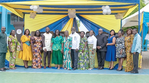 Some guests and management staff of the school after the event
