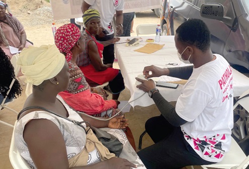 Some beneficiaries being attended to at the medical screening