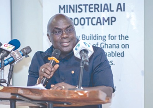 Julius Debrah, Chief of Staff, speaking during the event