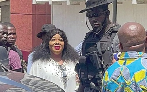 Nana Agradaa being led into prison custody to begin serving her 15-year sentence 