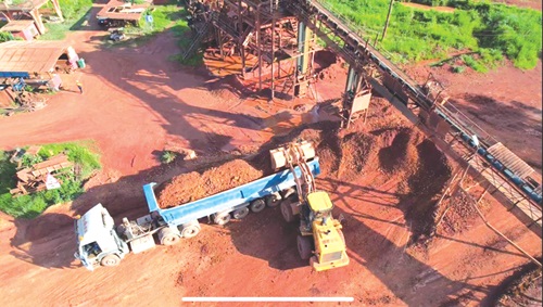 An aerial view of mining operations at the Ghana Bauxite Company An aerial view of mining operations at the Ghana Bauxite Company