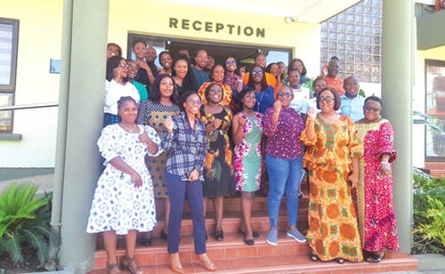Sheila Minkah-Premo  (2nd from right on the front row) with participants and facilitators at the training workshop