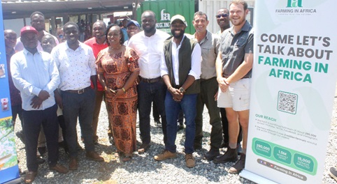 Frederick B. Frimpong, (in jacket), CEO and Founder, FIA, with some partners and participants