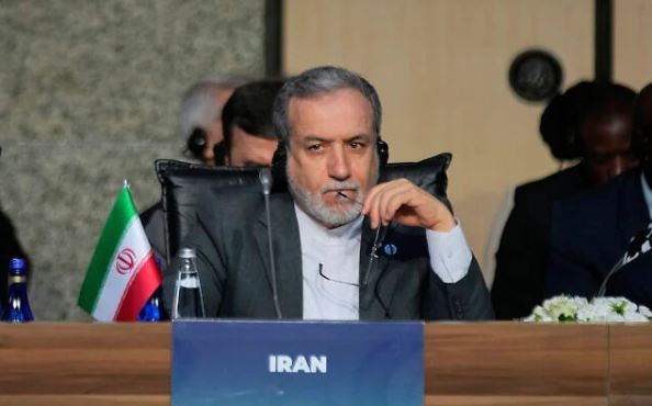 Iranian Foreign Minister Abbas Araghchi listens to speeches as he attends the Council of Foreign Ministers of the Organization of Islamic Cooperation meeting, in Istanbul, Turkey, June 21, 2025. (AP Photo/Khalil Hamra)