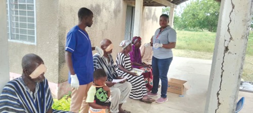 Ms Guoltere treating some patients Ms Guoltere treating some patients