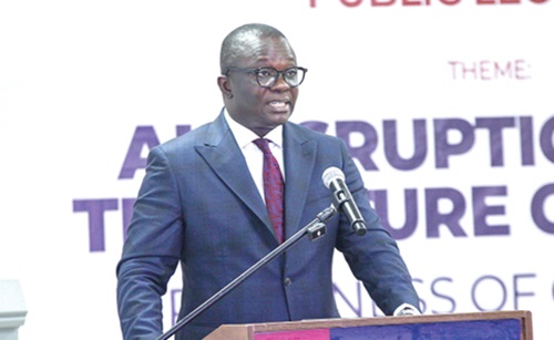 Dr Bryan Acheampong delivering the lecture