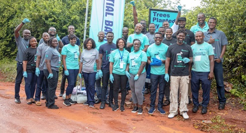 Some staff of Prudential Bank before the exercise