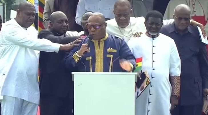 Archbishop Duncan-Williams leads national prayers with top church leaders.