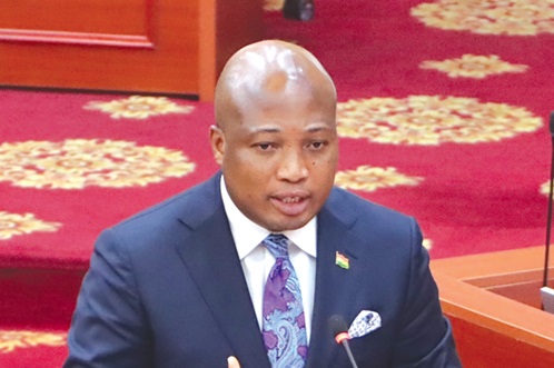 Samuel Okudzeto Ablakwa, Foreign Minister, addressing Parliament