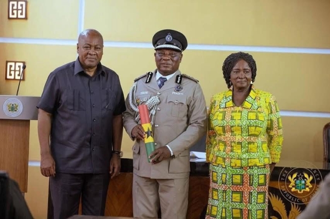 Christian Tetteh Yohuno, newly sworn-in Inspector General of Police